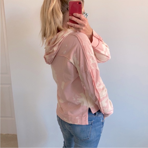 Pink & Cream Tie Dye Hoodie - Picture 7 of 9